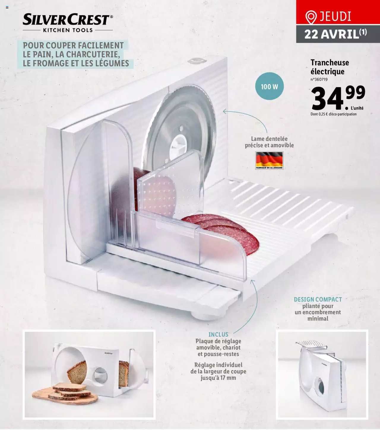 trancheuse électrique silver crest