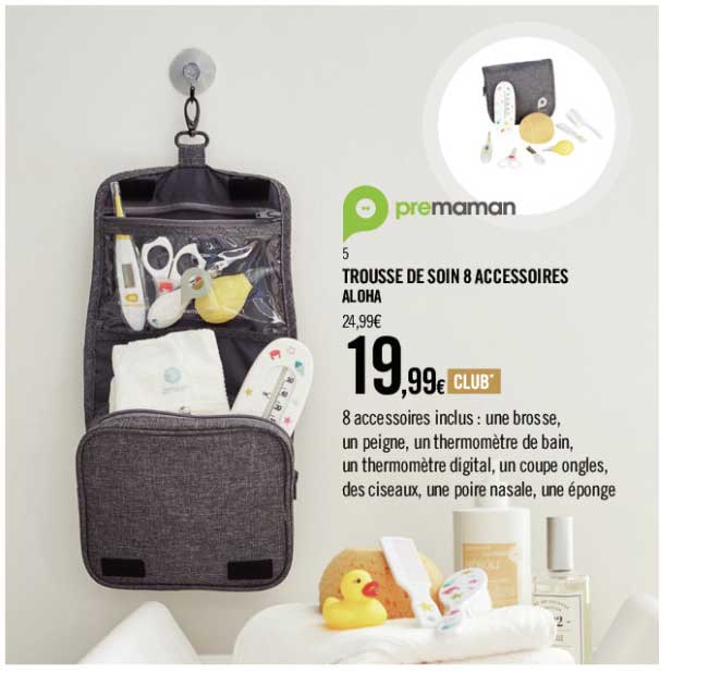 trousse de soin 8 accessoires aloha premaman