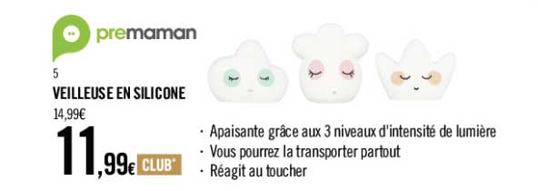 veilleuse en silicone premaman
