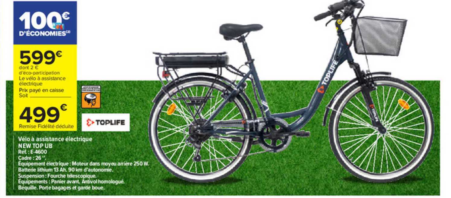 vélo à assistance électrique new top ub toplife