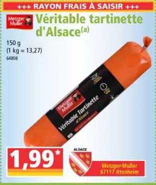 Véritable Tartinette D'alsace