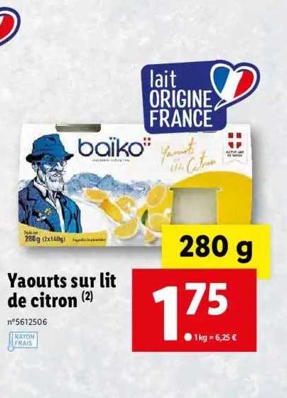 Yaourts Sur Lit De Citron Baïko