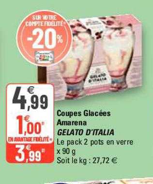 coupes glacées amarena gelato d'italia