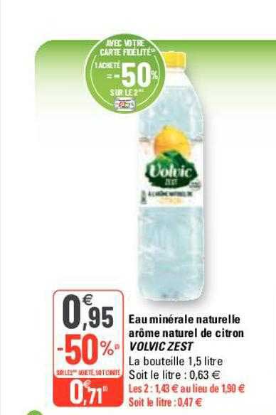 eau minérale naturelle arôme naturel de citron volvic zest