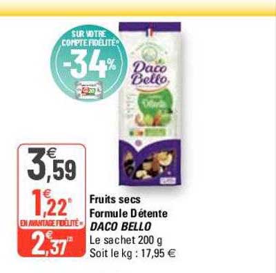 fruits secs formule détente daco bello