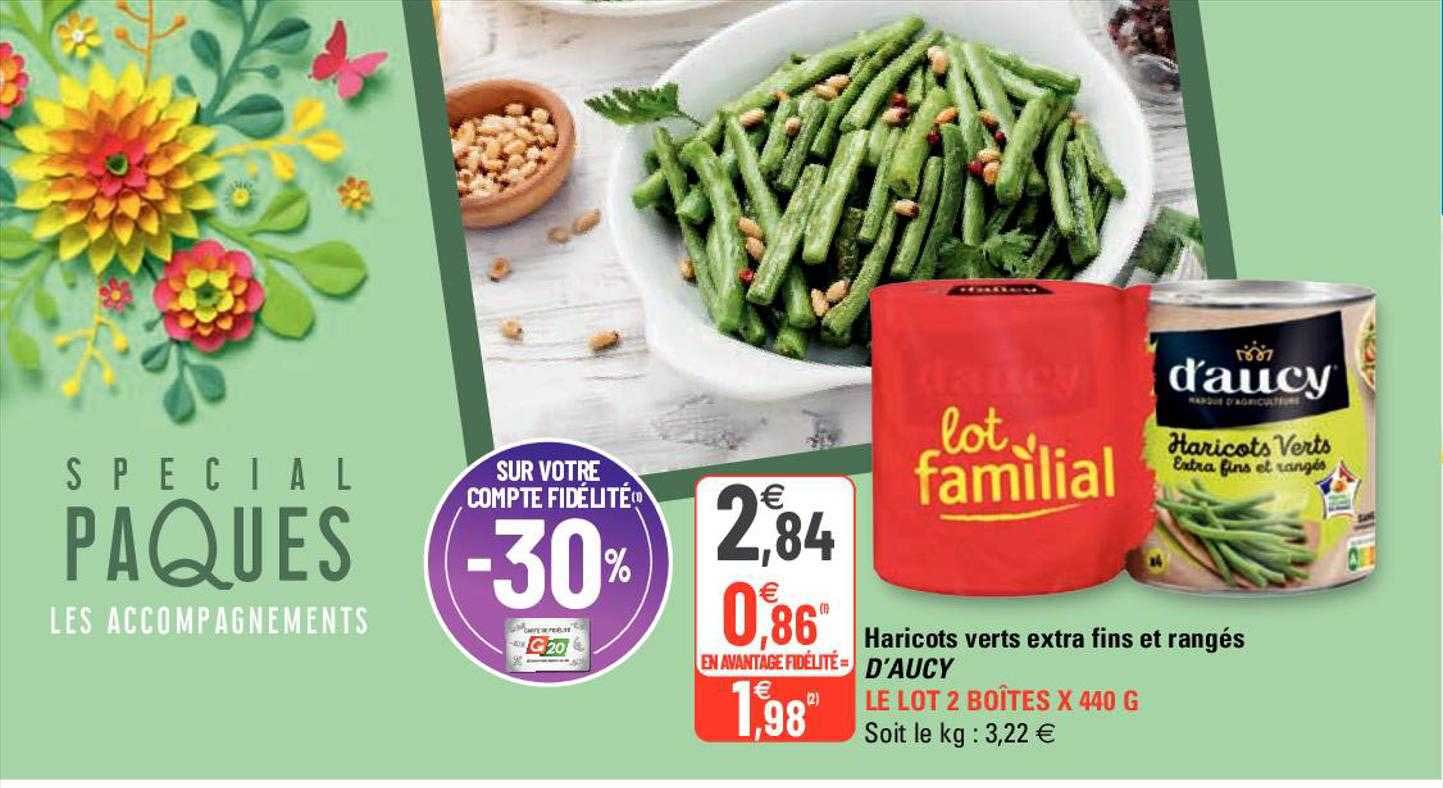 haricots verts extra fins et rangées d'aucy