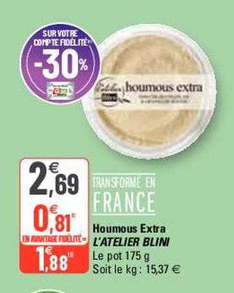 houmous extra l'atelier blini