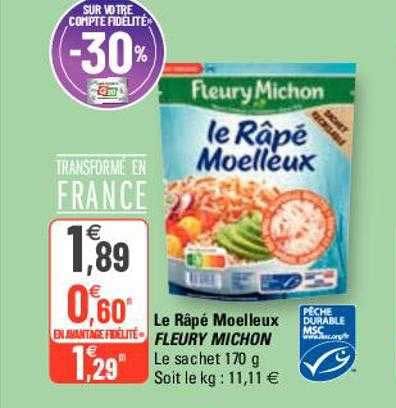 le râpé moelleux fleury michon