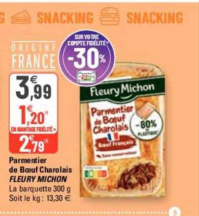 parmentier de bœuf charolais fleury michon