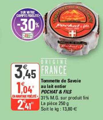 Tommette De Savoie Au Lait Entier Pochat & Fils