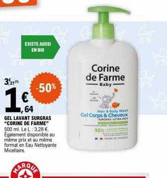 gel lavant surgras "corine de farme"