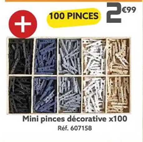 mini pinces décorative x 100