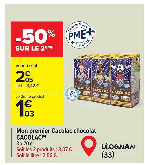 mon premier cacolac chocolat