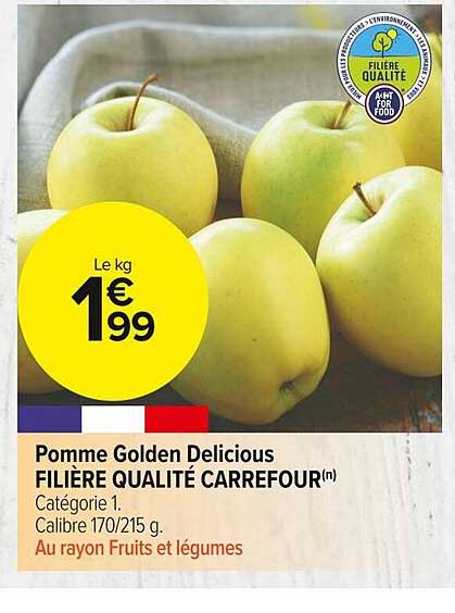 pomme golden délicious filière qualité carrefour