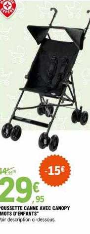 poussette canne avec canopy "mots d'enfants"