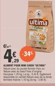 aliment pour mini chien "ultima"