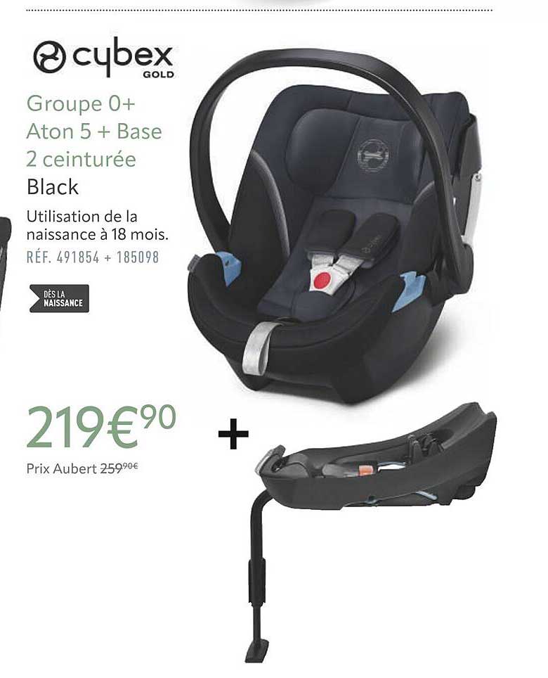 aton 5+ base 2 ceinturée cybex gold