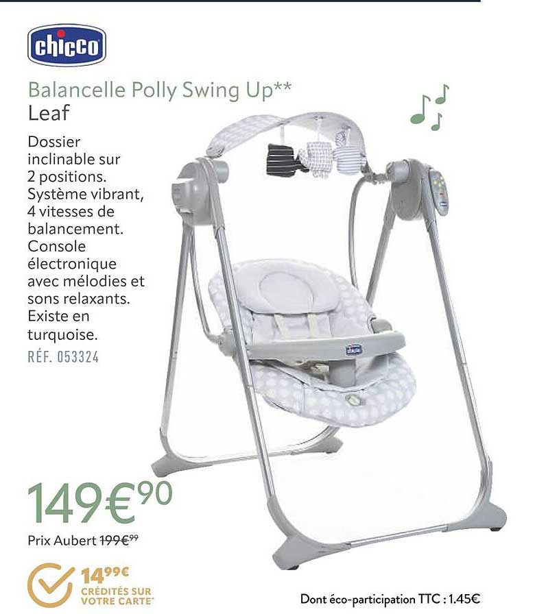 balancelle polly swing up leaf chicco
