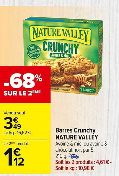 barres crunchy nature valley