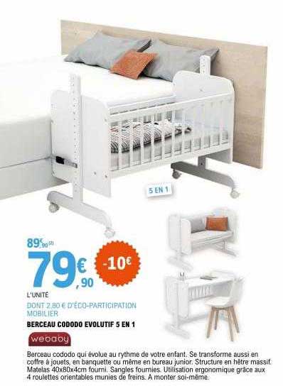 berceau cododo évolutif 5 en 1 webaby