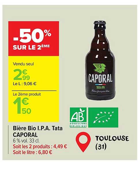 bière bio i.p.a. tata caporal