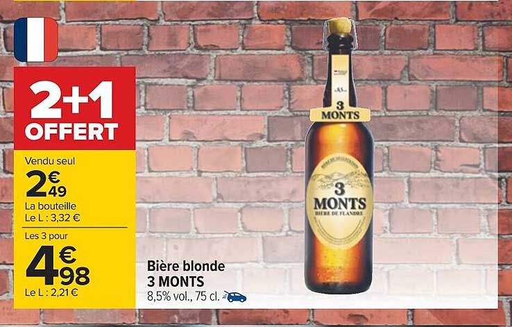 bière blonde 3 monts