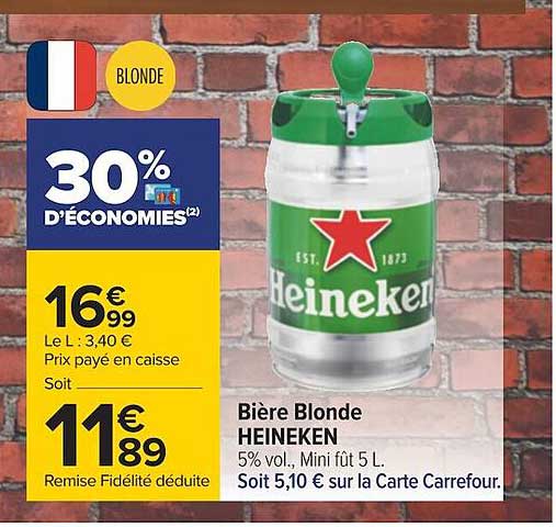Bière Blonde Heineken