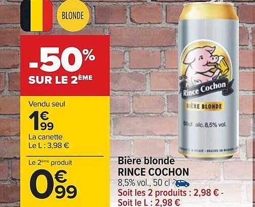 bière blonde rince cochon