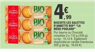 biscuits les galettes d'Annette bio "la mère poulard"