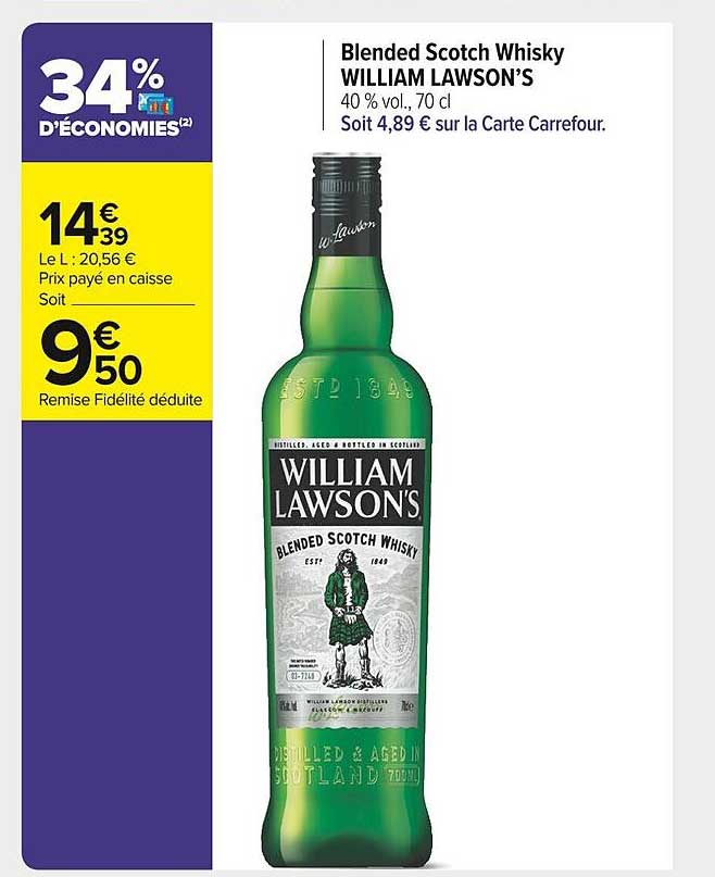 blended scotch whisky william lawson's