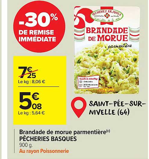 brandade de morue parmentière pêcheries basques