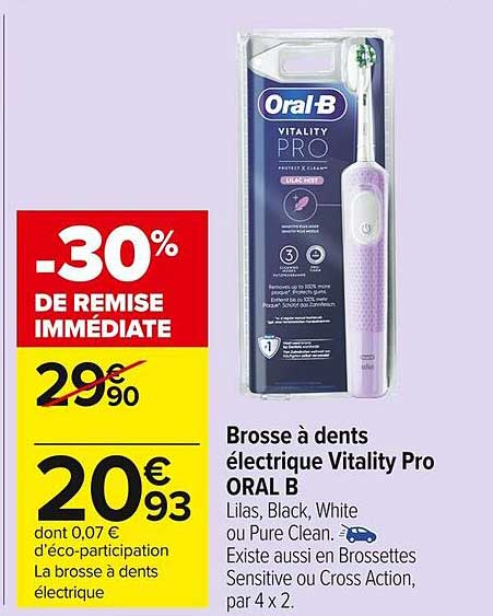 brosse à dents électrique vitality pro oral b