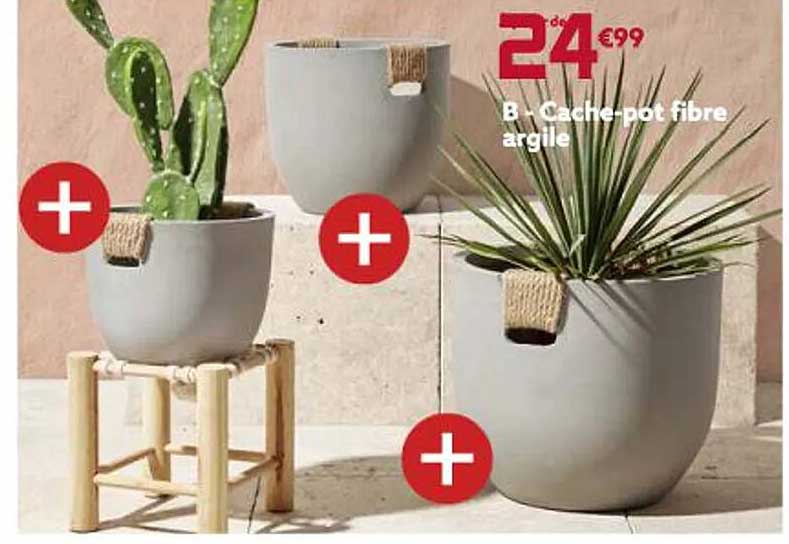 cache-pot fibre argile