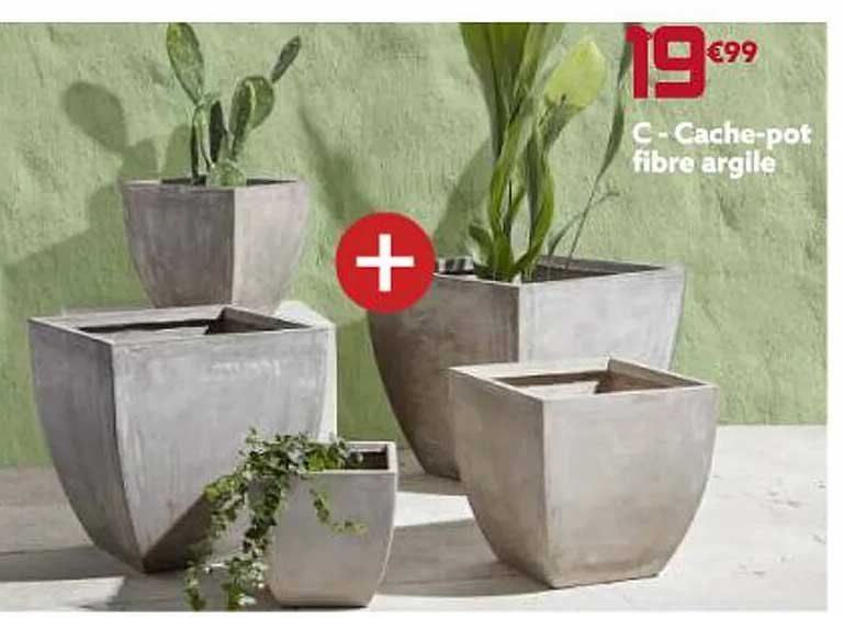 Cache-pot Fibre Argile