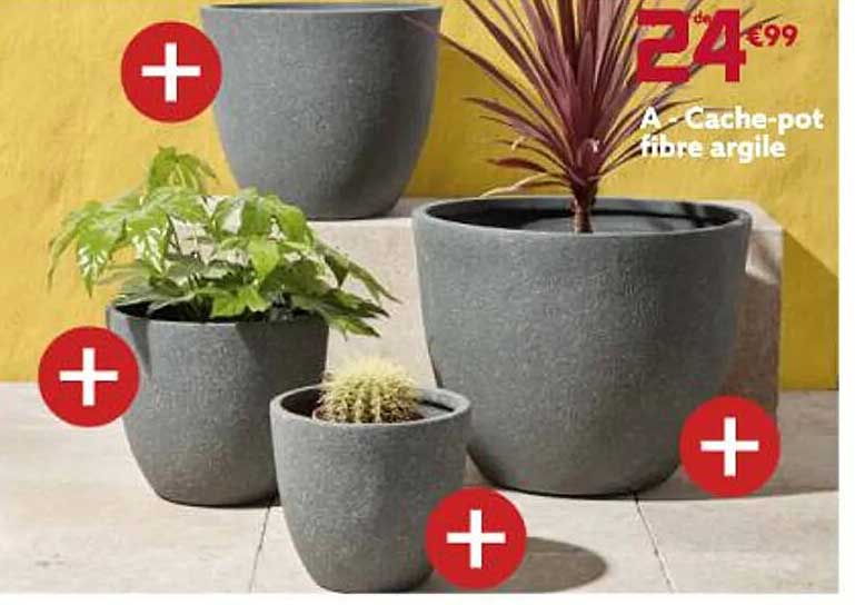 cache-pot fibre argile