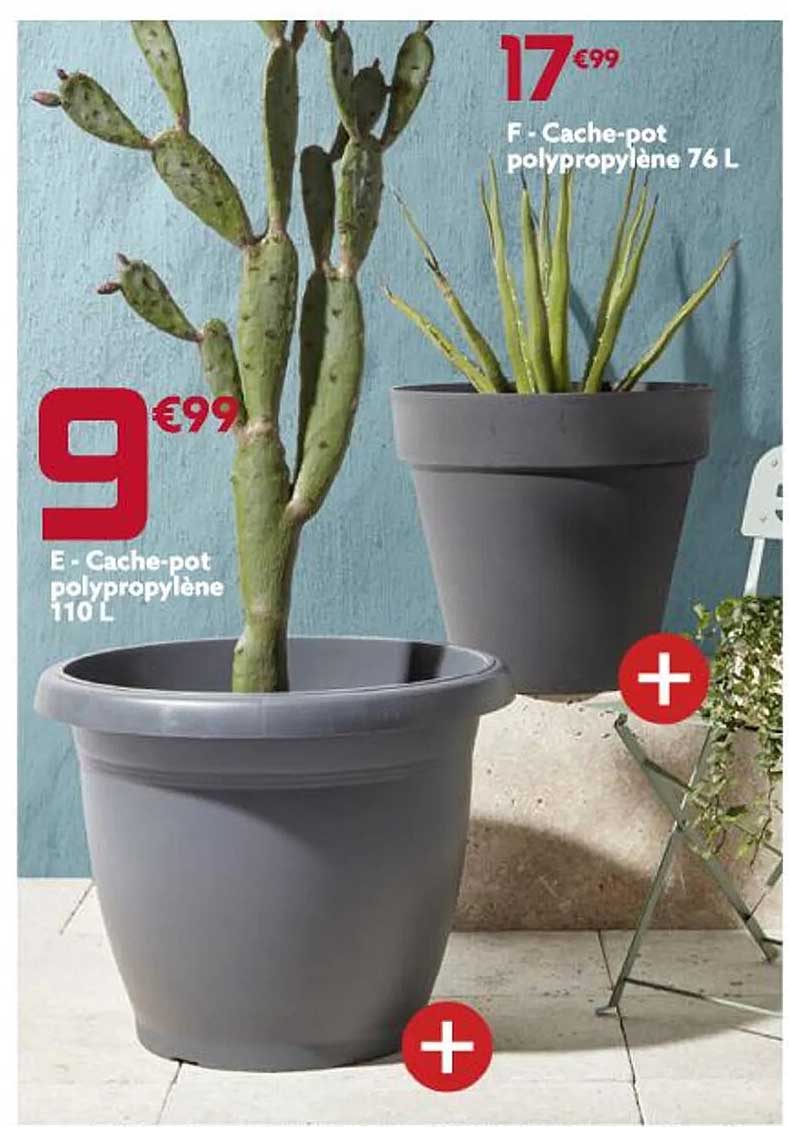 cache-pot polypropylène 76l, cache-pot polypropylène 110l