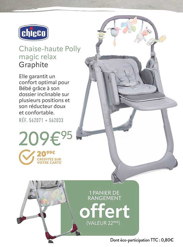 chaise-haute polly magic relax graphite chicco