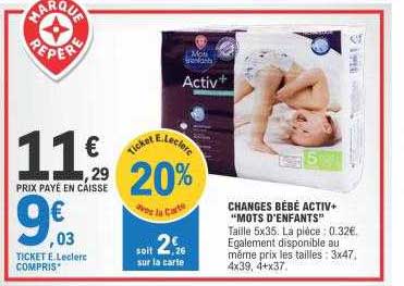 changes bébé activ+ "mots d'enfants"