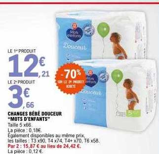 changes bébé douceur "mots d'enfants"