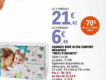 changes bébé ultra confort mégapack "mots d'enfants"