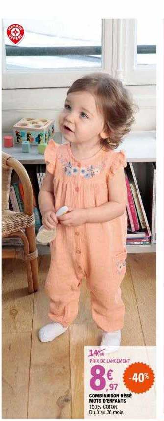 combinaison bébé "mots d'enfants"