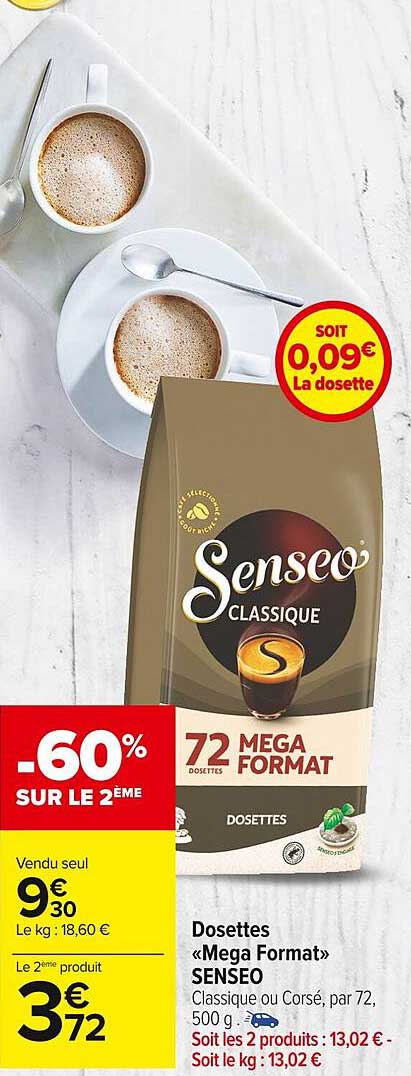 dosettes "mega format" senseo
