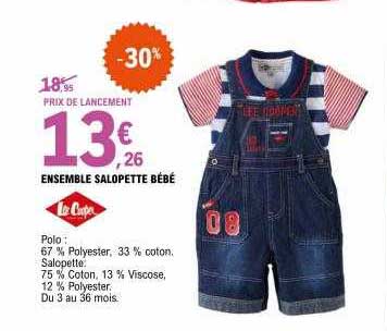 ensemble salopette bébé lee cooper