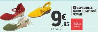 espadrille talon compensé femme tissai