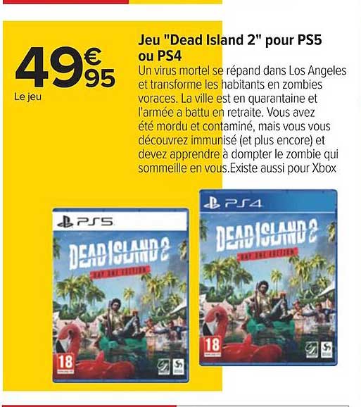 jeu "dead island 2" pour ps5 ou ps4
