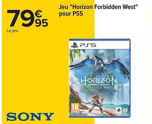 jeu "horizon forbidden west" pour ps5 sony