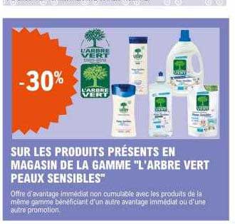 la gamme "l'arbre vert peau sensibles"