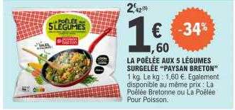 la poêlée aux 5 légumes surgelée "paysan breton"