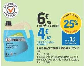 lave glace toutes saisons -20°c