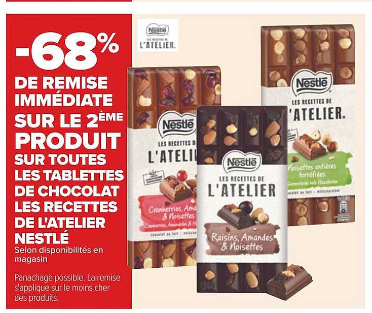 les tablettes de chocolat les recettes de l'atelier nestlé